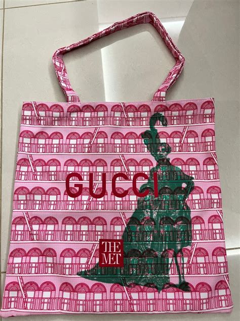 gucci met tote|Gucci x The Met Shopping Tote .